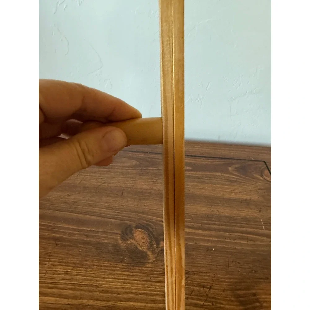 Vintage Wooden 3 Peg Wall Mount Coat Hat Rack Natural Wood Shaker Style 17.5